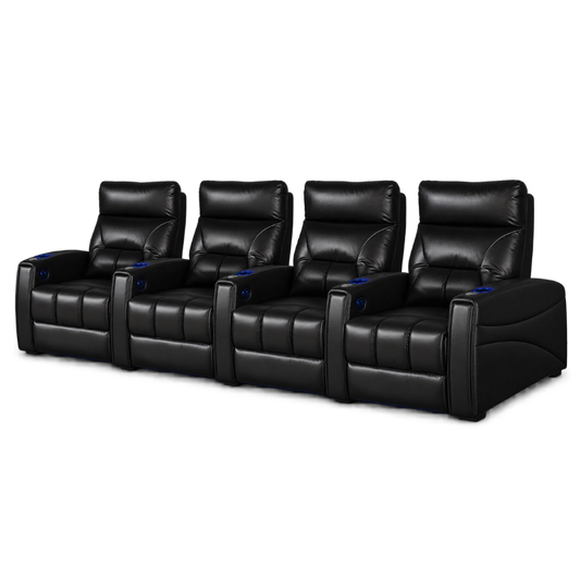 Carson The Premiere Class Four Seater Electric Recliner Home Theatre Seating | Cinema Chairs