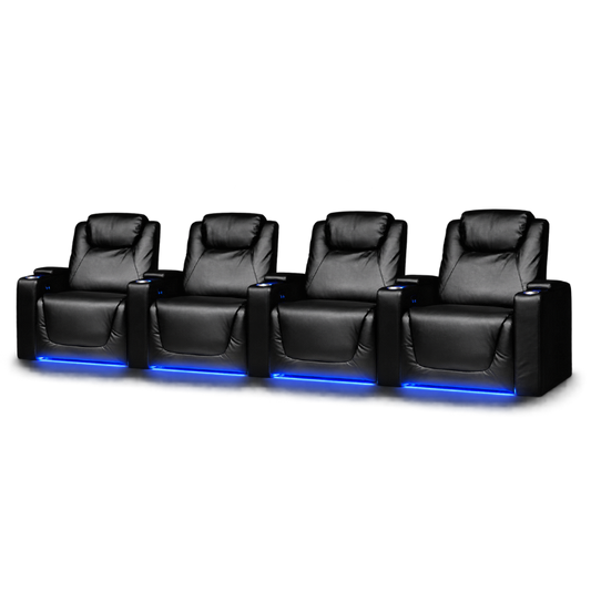Carson Gold Class Four Seater Electric Recliner Home Theatre Seating | Cinema Chairs
