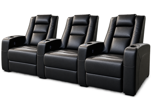 Carson The Director Three Electric Recliner Home Theatre Seating | Cinema Chairs