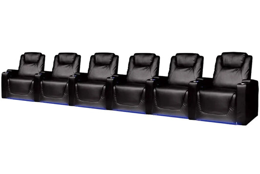 Carson Gold Class Six Seater Electric Recliner Home Theatre Seating / Cinema Chairs