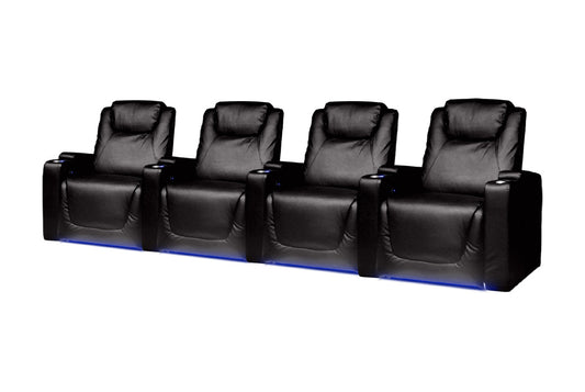 Carson Gold Class Four Seater Electric Recliner Home Theatre Seating / Cinema Chairs