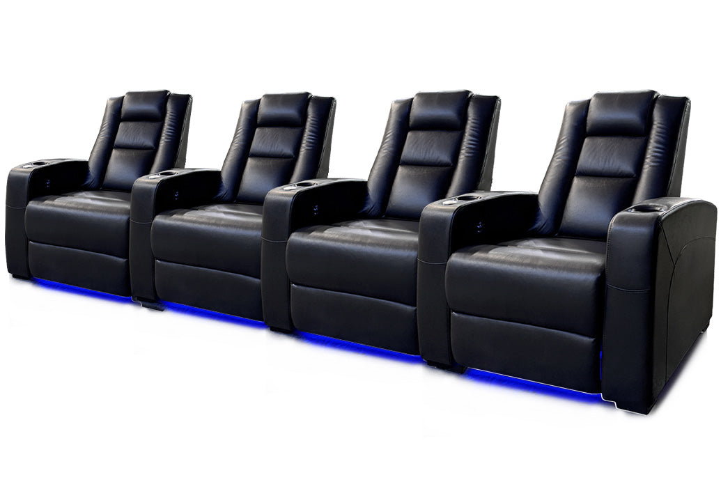 Carson The Director Four Electric Recliner Home Theatre Seating / Cinema Chairs