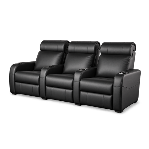 Carson The Producer Electric Three-Seater Recliner Home Theatre Seating | Cinema Chairs