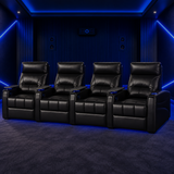 Carson The Premiere Class Four Seater Electric Recliner Home Theatre Seating | Cinema Chairs