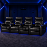 Carson The Premiere Class Four Seater Electric Recliner Home Theatre Seating | Cinema Chairs