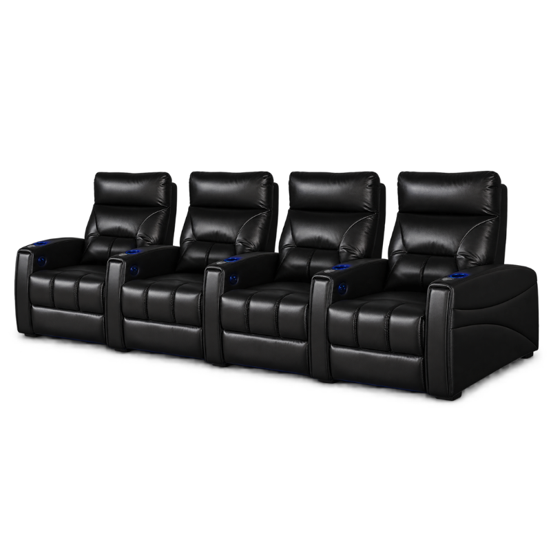 Carson The Premiere Class Four Seater Electric Recliner Home Theatre Seating | Cinema Chairs