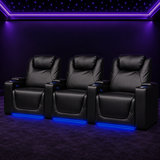 Carson Gold Class Three Seater Electric Recliner Home Theatre Seating | Cinema Chairs