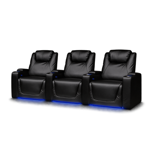 Carson Gold Class Three Seater Electric Recliner Home Theatre Seating | Cinema Chairs