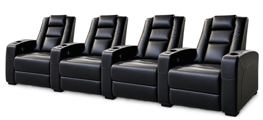 Carson The Director Four Electric Recliner Home Theatre Seating | Cinema Chairs