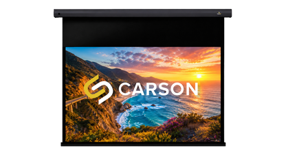 Carson Cellio Black and ALR Core II DNP Material 4K/8K 16:9 Home Theatre Powered Screen