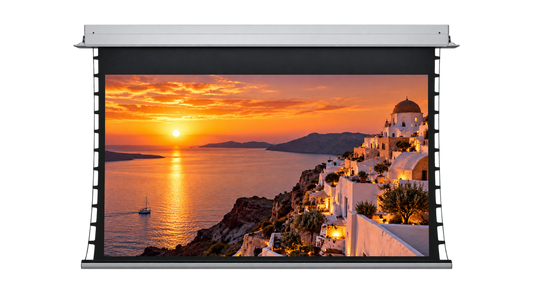 Carson Phantom HDR In-Ceiling Tab-Tension Powered Projection Screen | 16:9