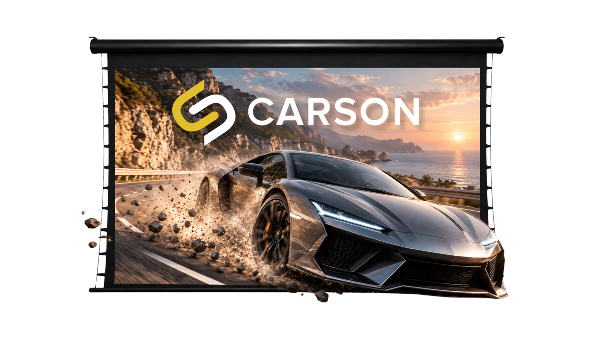 Carson Preference Carbon UHC Tab-Tensioned Powered Projector Screen | 16:9
