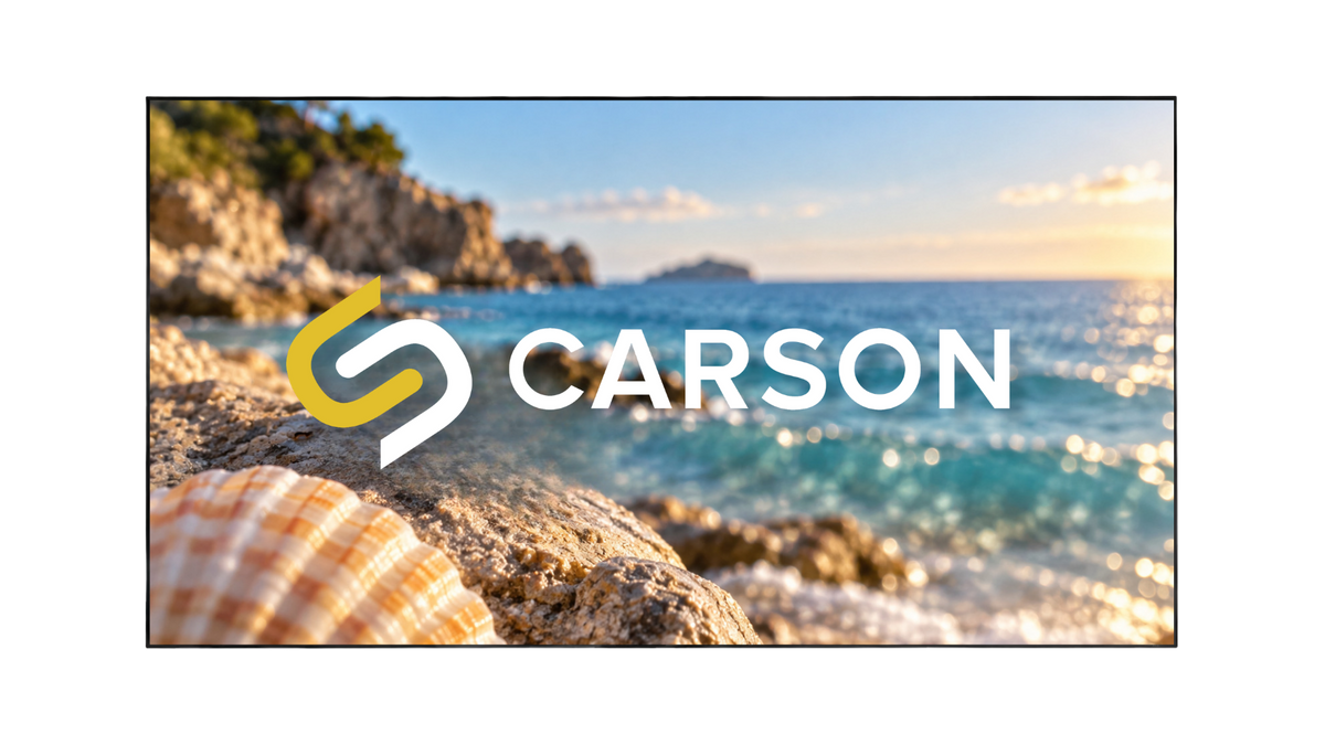 Carson Screens Black Zero 16:9 4K/8K ALR Fixed Frame Projector Screen - Daylight II Screen Material