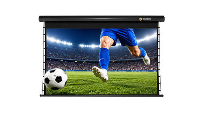 Carson Screens Preference One 16:9 4K/8K HDR Tab-Tension Ultra-Flat Powered Projector Screen