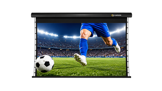 Carson Screens Preference One 16:9 4K/8K HDR Tab-Tension Ultra-Flat Powered Projector Screen