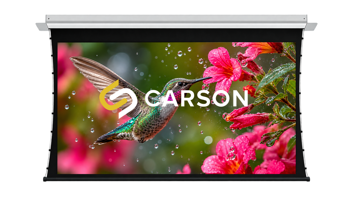 Carson Preference Tab-Tension 16:9 4K/8K In-Ceiling Powered Home Theatre Screen