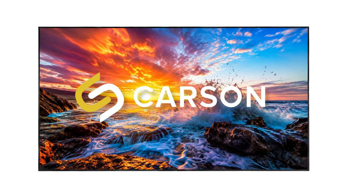 Carson Screen One Zero 16:9 4K/8K HDR Fixed Frame Projector Screen - Alpha Matt II 4k/8k Material