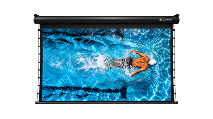 Carson Screens Preference Black 16:9 4K/8K ALR Tab-Tension Ultra Flat Powered Projector Screen