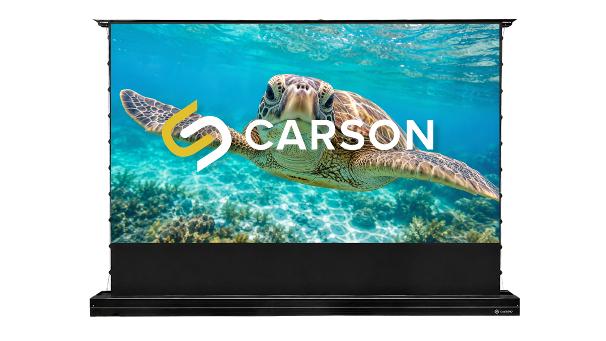 Carson Screens The Phoenix 16:9 4K/8K Powered Floor-Rising ALR Projector Screen - Silver UHC Material