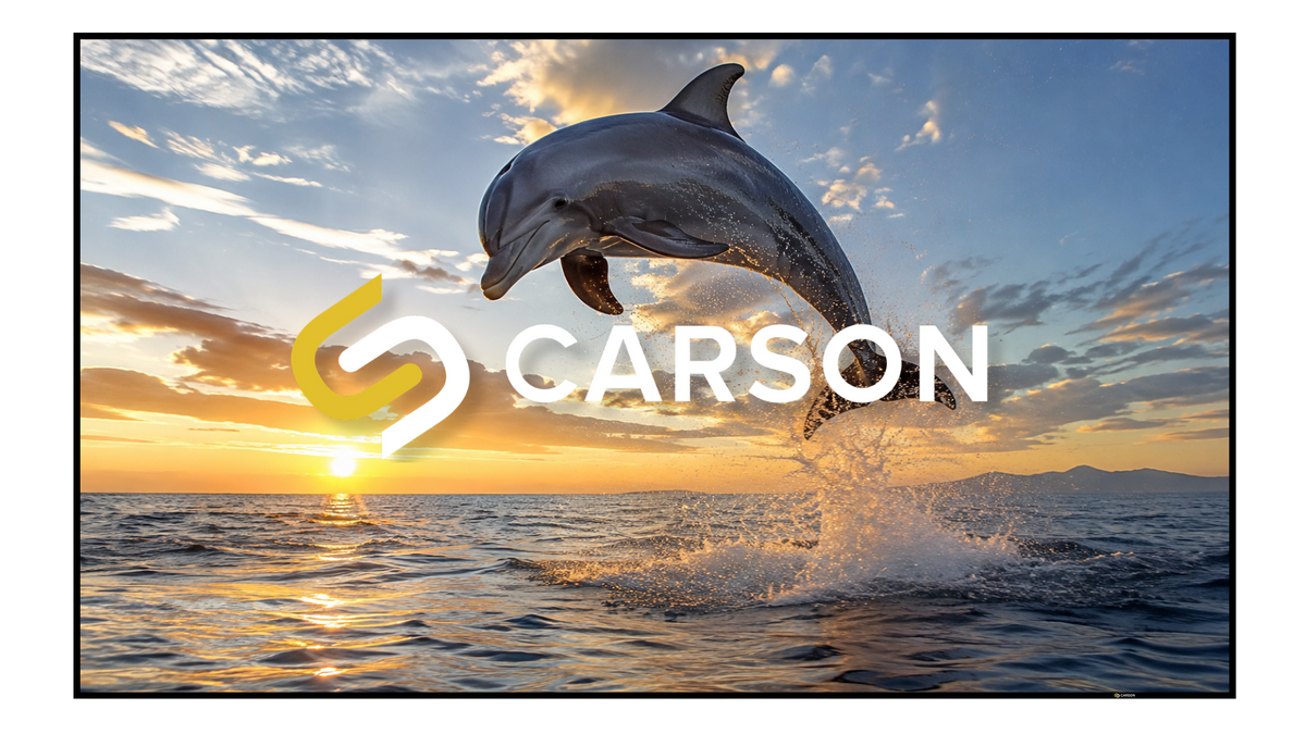 Carson Zero Starlight ALR - CLR 4K/8K UST Laser LED 16:9 Premium Ambient Light Rejection Zero Edge Fixed Frame Projector Screen