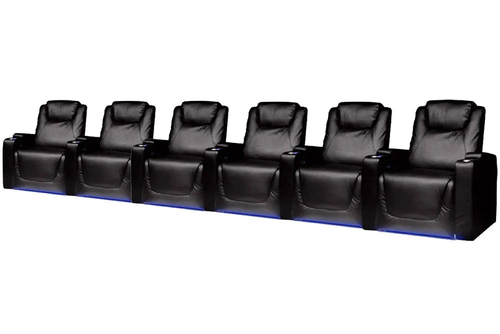Carson Gold Class Six Seater Electric Recliner Home Theatre Seating / Cinema Chairs