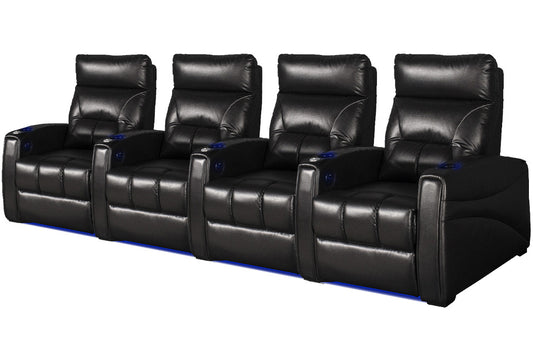 Carson The Premiere Class Four Seater Electric Recliner Home Theatre Seating / Cinema Chairs