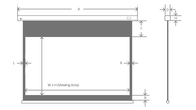 Carson Cellio 2.35:1 4K/8K Powered Home Theatre Screen view 4