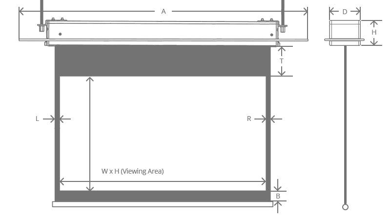 Carson Cellio 2.35:1 4K/8K In-Ceiling Powered Home Theatre Screen view 2