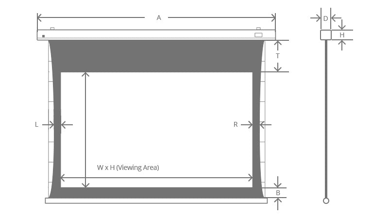 Carson Preference 2.35:1 4K/8K Tab-Tension Powered Home Theatre Screen view 4