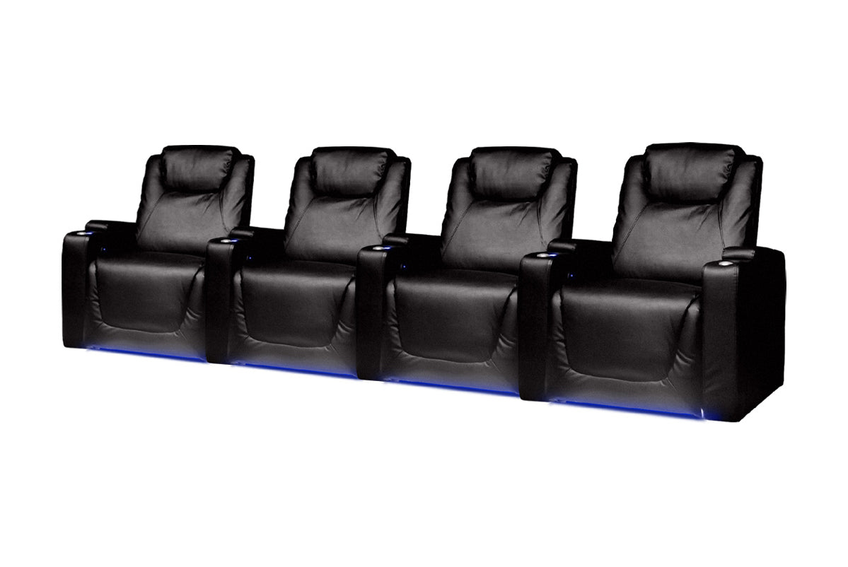 Carson Gold Class Four Seater Electric Recliner Home Theatre Seating / Cinema Chairs